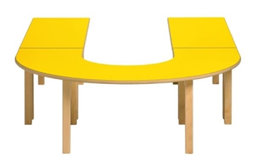 Image de Table moderne, série 220x150 cm - Jaune clair - ht - 59 cm